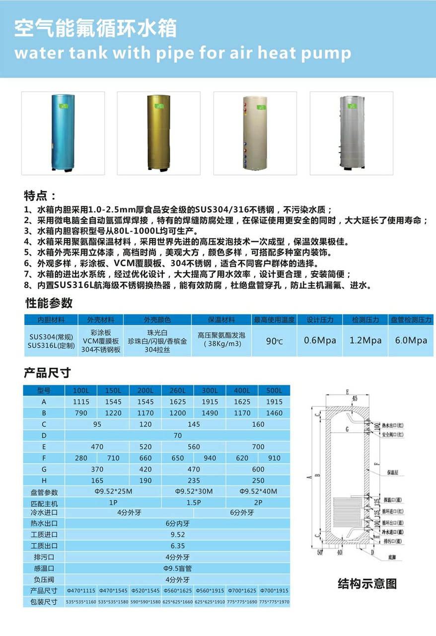 空氣能氟循環(huán)水箱